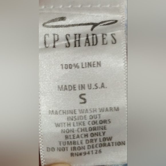 BABY BLUE PINSTRIPE LINEN BLOUSE - Picture 4 of 8